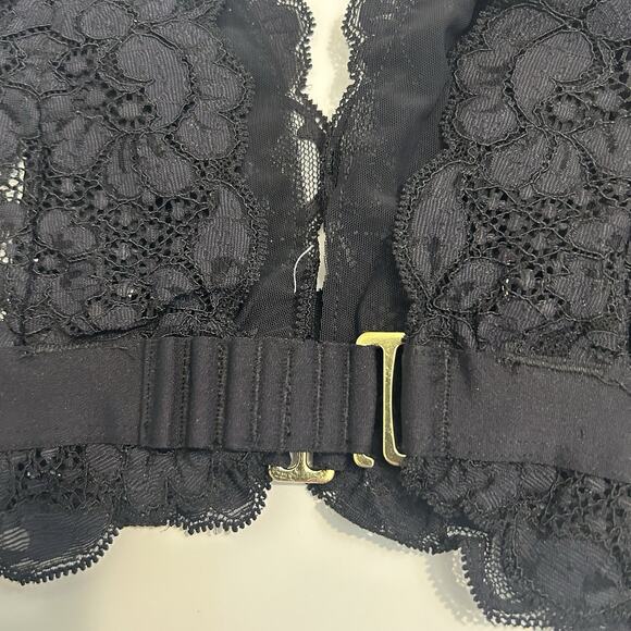 Free People We Are Hah Got Ur Back Bra Size XS in Noir Black Lace Adjustable - Picture 8 of 11